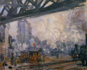 克劳德 莫奈 : Exterior View of the Saint-Lazare Station